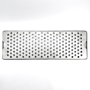 Drip tray 50x17cm countertop punched stainless steel