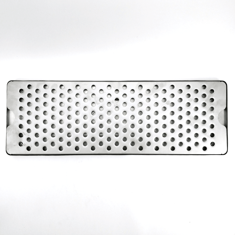 Drip tray 50x17cm countertop punched stainless steel