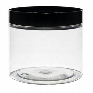 Plastic jar PET 150ml with black cap