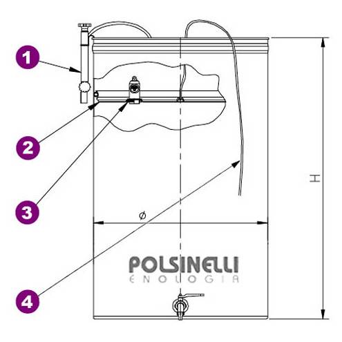 Kit ⌀515 air floating lid stainless steel