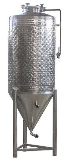 Conical tank 1100L with cooling jacket 60° cone