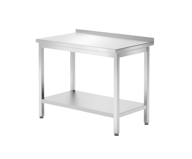 Sieninis stalas su lentyna – sukonstruotas gylis 600mm HENDI Kitchen Line 1000x600x(A)850mm
