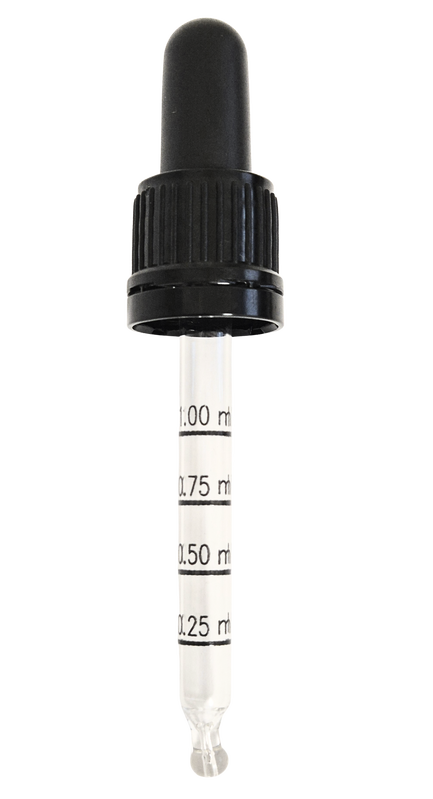 Korkpipett pudelile 50ml must rõngaga + markeering