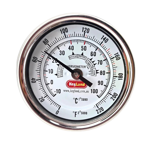 Termomeeter 3" sihikuga pikk vars 132mm roostevaba teras