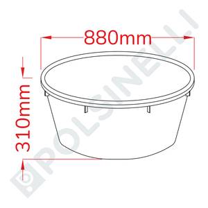 Plastvann 150L D88xH32cm toitainetele