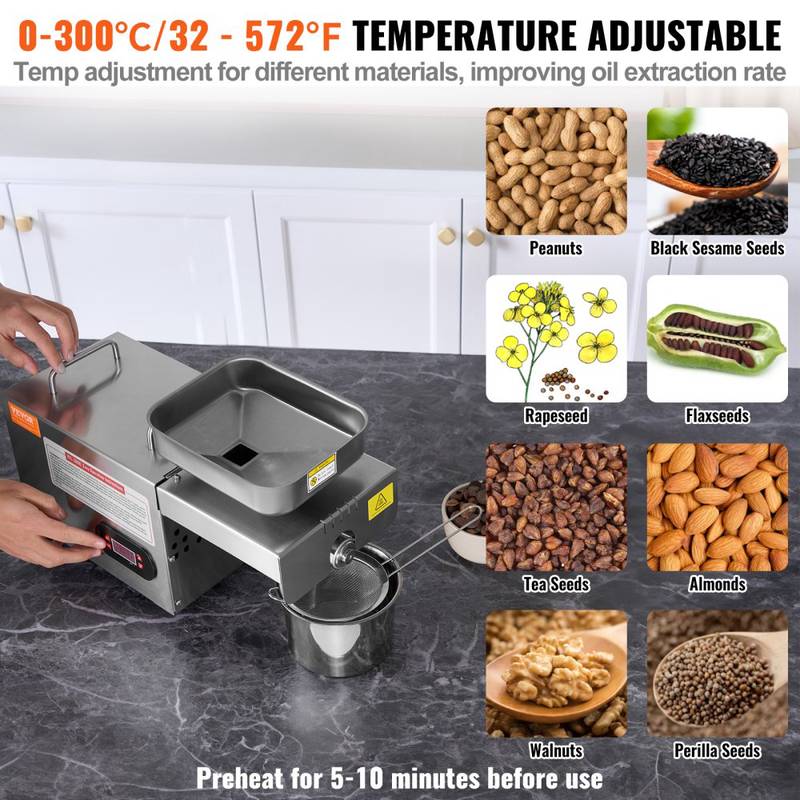 Öljypuristin Automaattinen Vevo 3-6kg/t 850W