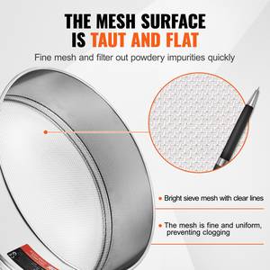 Fine-mesh flour sieve (10 mesh) stainless steel