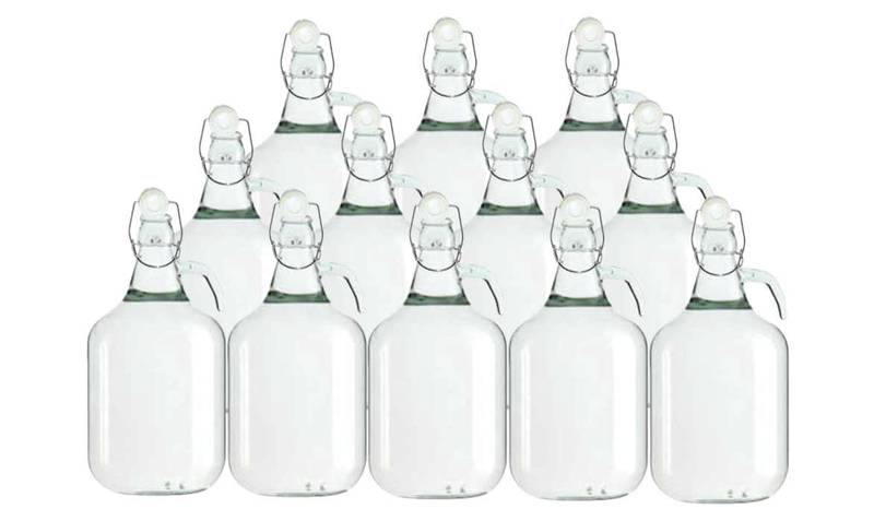 Klaaspudel 5l traatkorgiga (Kast - 12tk)