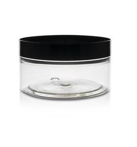 Plastikinis indelis PET 100ml su juodu dangteliu