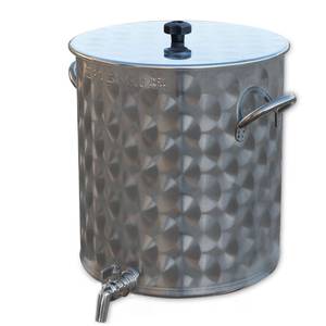 Kessel 25L mit Zapfhahn Edelstahl