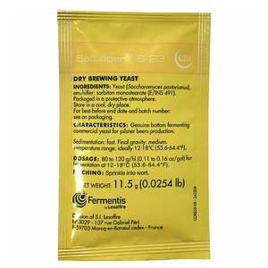 Dried brewing yeast SafLager S-23 11.5g Fermentis