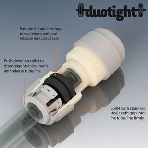 Vinkel 9,5mm DuoTight snabbkoppling