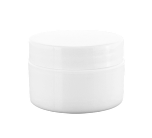 Plastikinis indelis 15 ml, dvigubos sienelės, baltas (nepermatomas)
