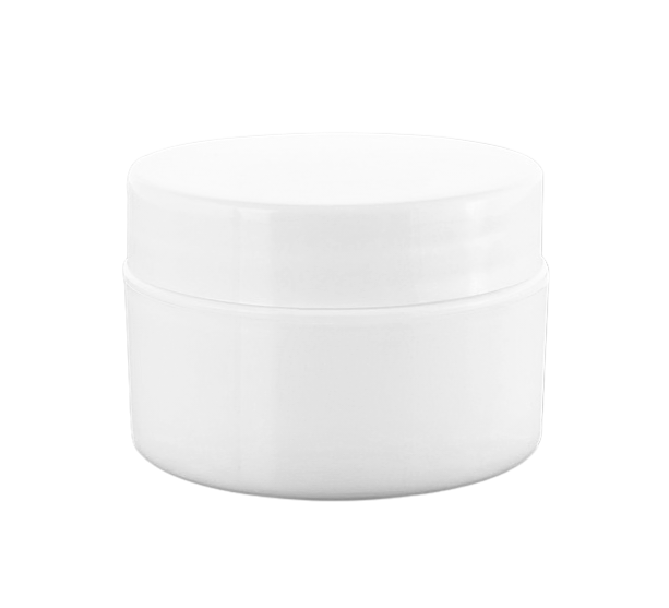 Plastikinis indelis 15 ml, dvigubos sienelės, baltas (nepermatomas)