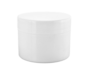 Kunststofftiegel 50 ml, doppelwandig, weiß (undurchsichtig)