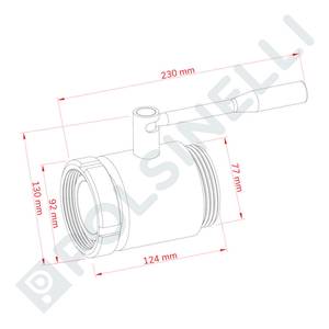 Ball valve DIN 50 M/F AISI 304 stainless steel