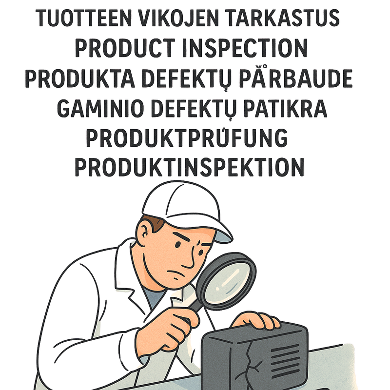 Tuotteen tarkastus/vikojen kartoitus käsittelymaksu