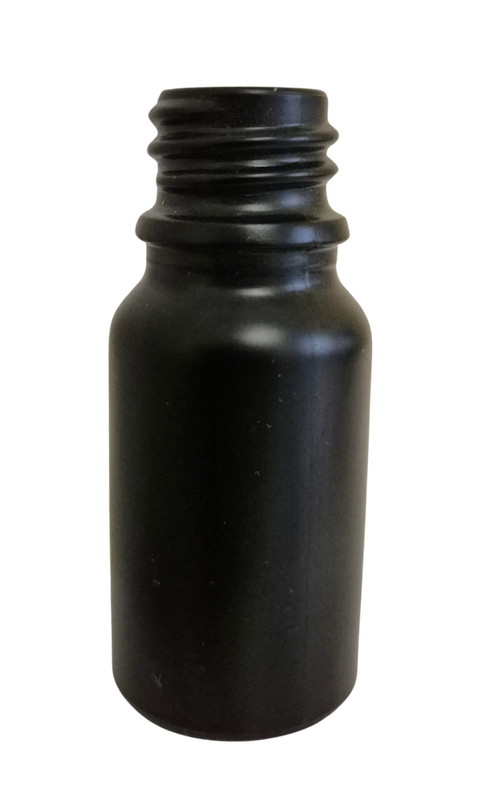 Lasipullo Apteek 10ml musta-matta 18mm korkille