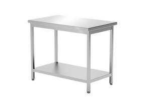 Centrinis stalas su lentyna – sukonstruotas gylis 600mm HENDI Kitchen Line 1000x600x(A)850mm
