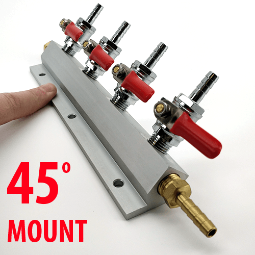 Gaasijaotur 4-osaline 1/4" 6mm voolikuotsikutega