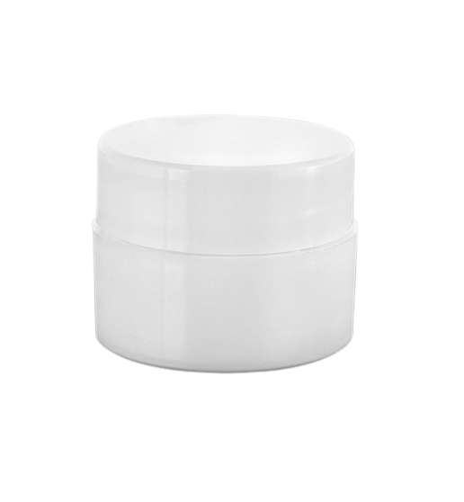 Plastic jar 5 ml, double wall, white (opaque)