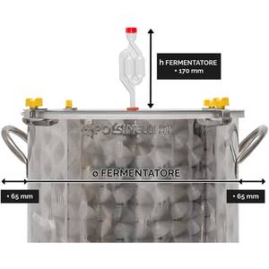 Fermentacijos bakas 200L nerūdijantis