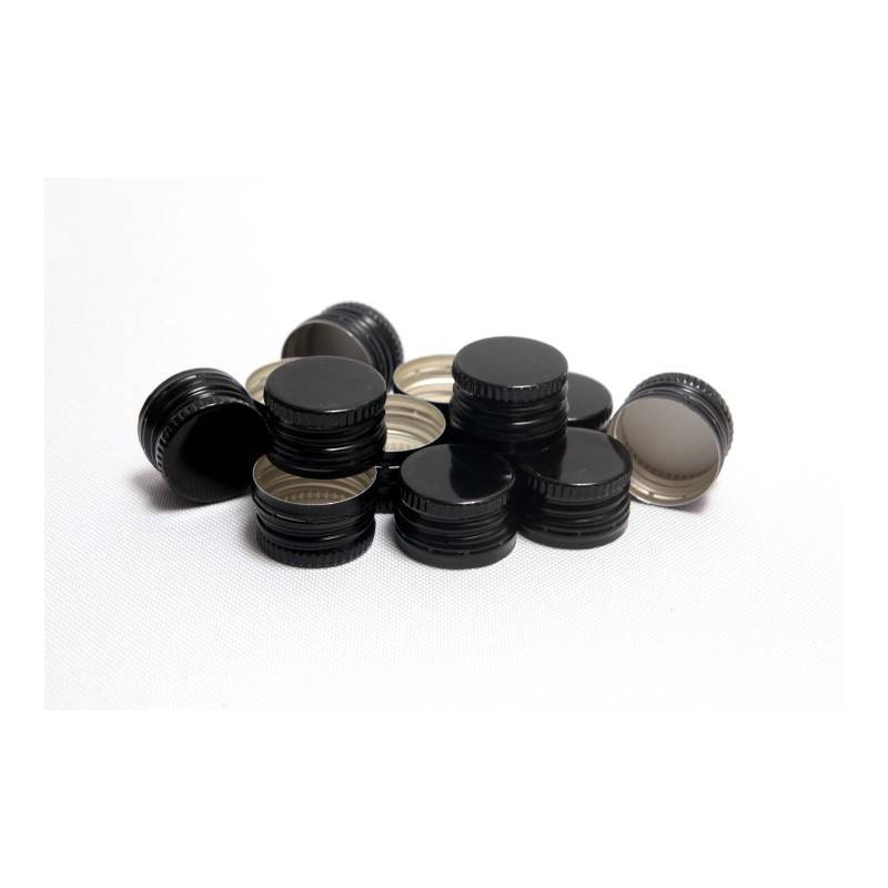 Metal cork 28mm GL28 black prethreaded