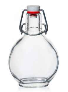 Stiklinis butelis Sensatione 200ml su vieline uždaromuoju kamščiu 10vnt