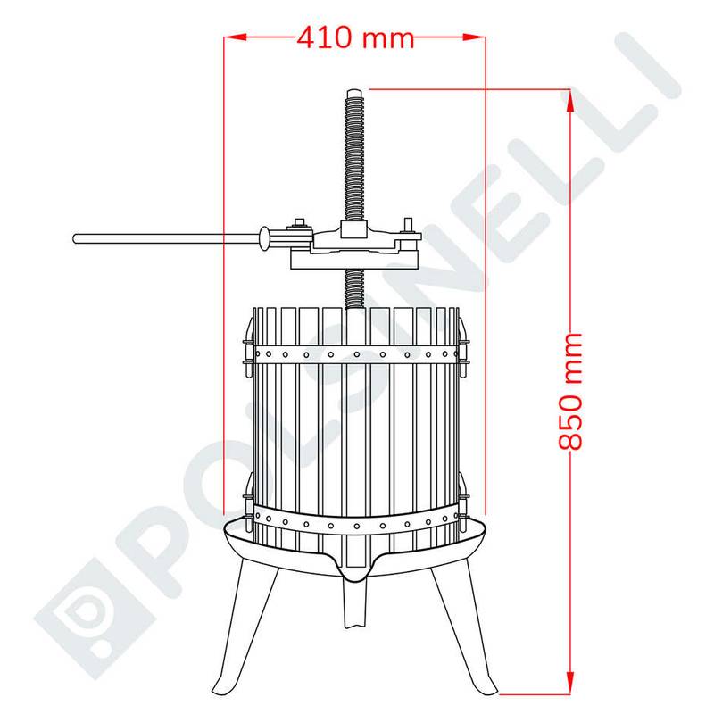 Press 17,7L 25cm ratchet for wine