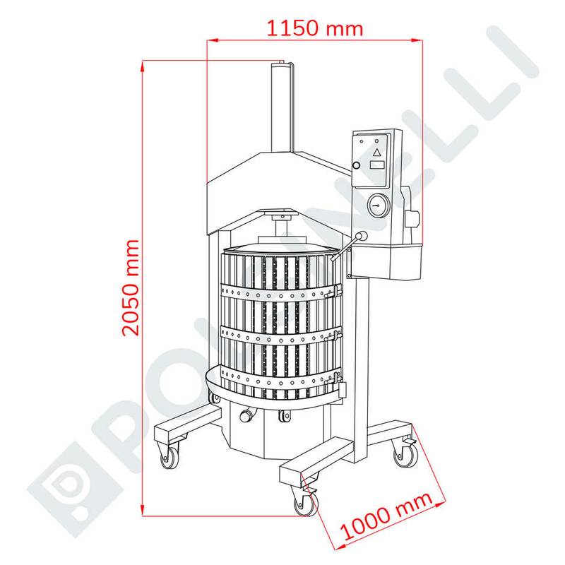 Press Alfa 50L roostevaba korviga