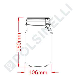 Airtight glass jar Fido 1L – set of 6