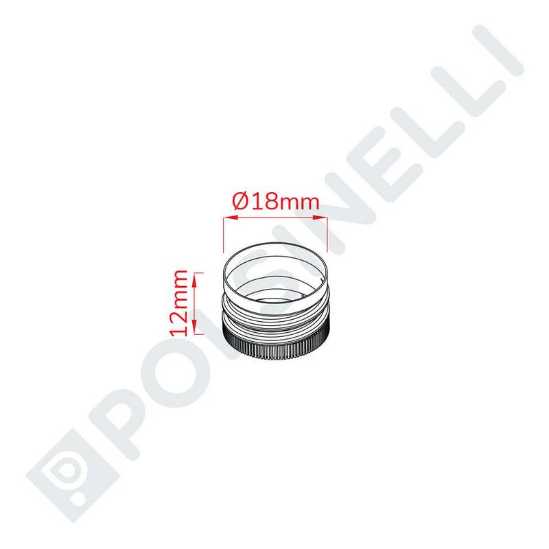 Metāla vāciņš 18mm GL18 zeltains ar atvēršanas gredzenu
