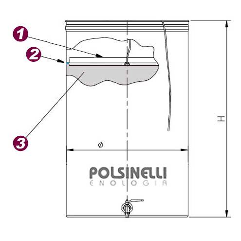 Õliujuvkaas 820mm roostevaba teras