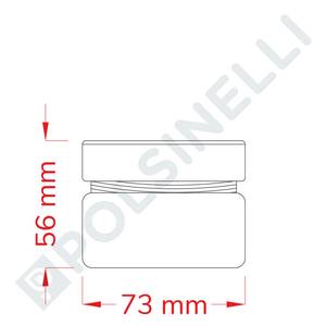 Glass jar 106ml – silver high flip cap (24pcs)