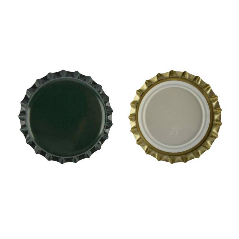 Crown corks 26mm green 100 pcs