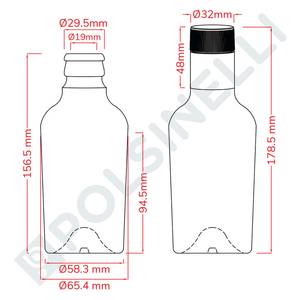 Pullo 250ml (23kpl) Reginolio kertakäyttökorkilla Guala