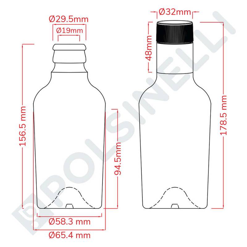 Pullo 250ml (23kpl) Reginolio kertakäyttökorkilla Guala