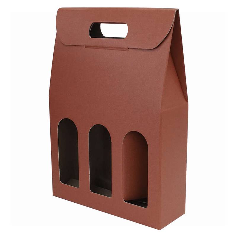Presentkartong (10st) Earth Corten för 3 flaskor vin