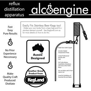 AlcoEngine Gen2 Still copper reflux column, quick disconnects