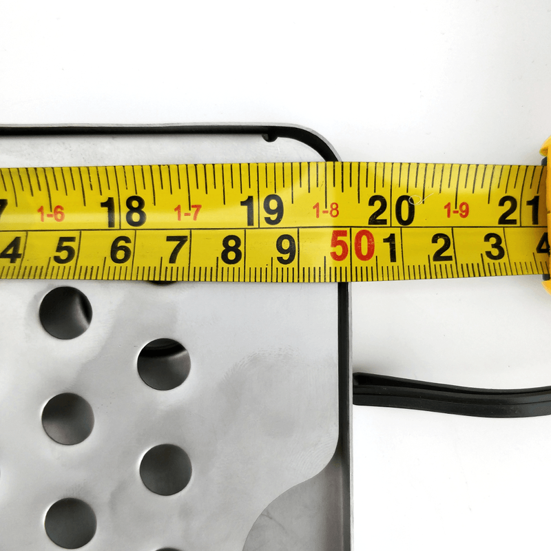 Drip tray 50x17cm countertop punched stainless steel