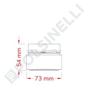 Glass jar 106ml – silver high flip cap (24pcs)