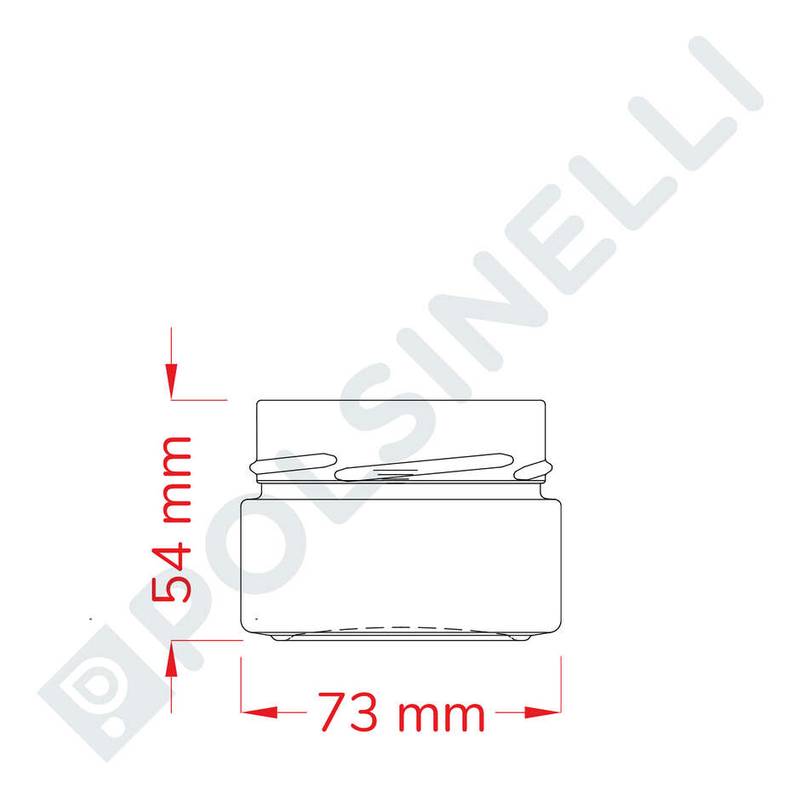 Glass jar 106ml – silver high flip cap (24pcs)