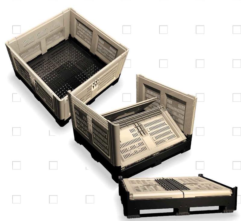 Palletbox Smartbox 720L gray 4 feet foldable