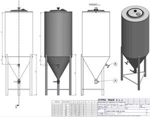 Öppen ölfermenter 150L