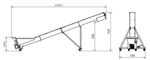 Sraigto elevatorius DCR-400 Maurer 1158x4235x1728mm nerūdijantis plienas