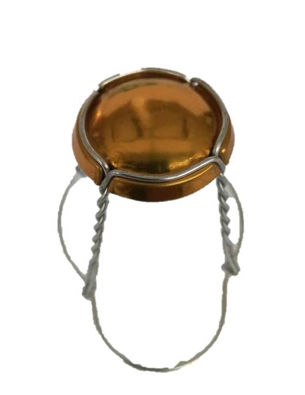 Kuohuviinikorkin lanka 29,7mm kultahattu metallispindelillä 1000kpl