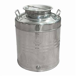 Drum 30L with grafted bottom stainless steel