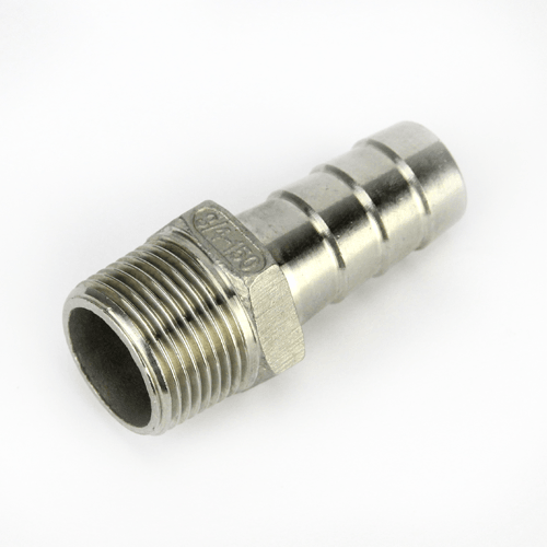 Schlauchtülle 20mm x 3/4" BSP Außengewinde Sechskant AISI 316 Edelstahl