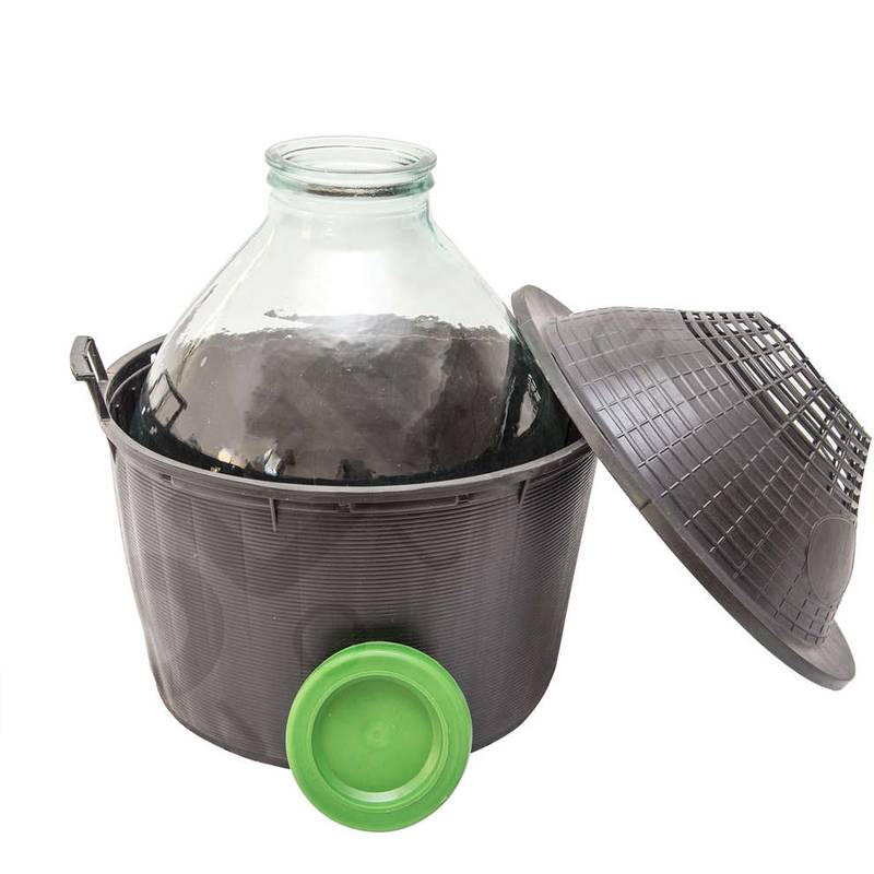 Stikla pudele 34L ar platu kaklu