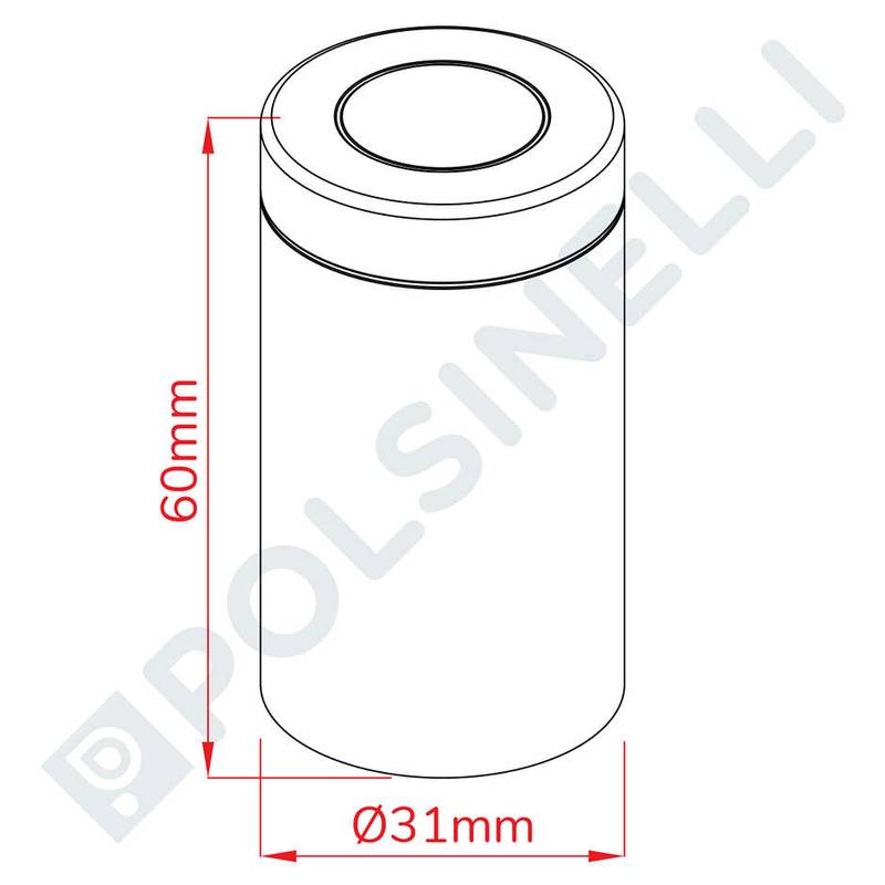 Schrumpfkapsel leuchtend rot Ø31x60mm 100 Stk
